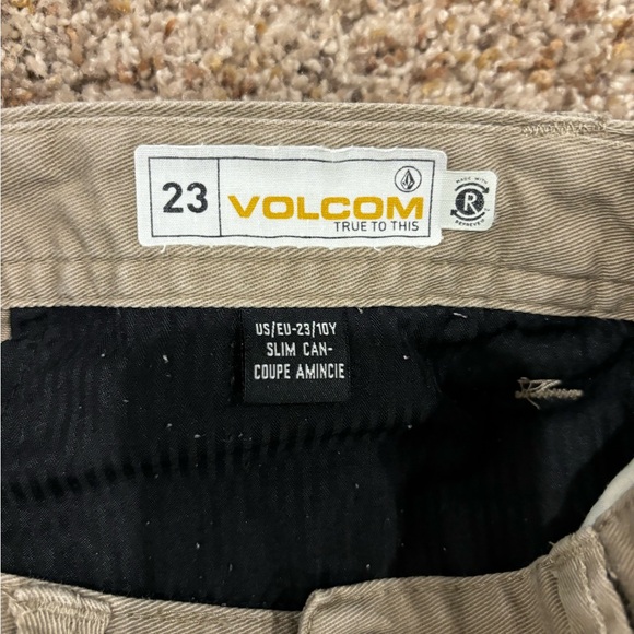 Volcom Boys Khaki Chino Pants size 23 waist - Picture 2 of 6